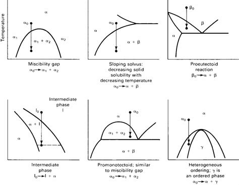 Equilibrium Phase Diagrams Illustrating Various Conditions For