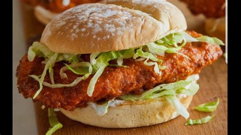 Homemade Deep Fried Crispy Chicken Thigh Burgerchicken Burger Youtube