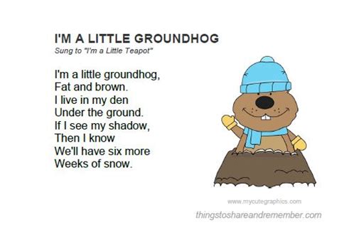 Groundhog Day Activities & Printable Song Card