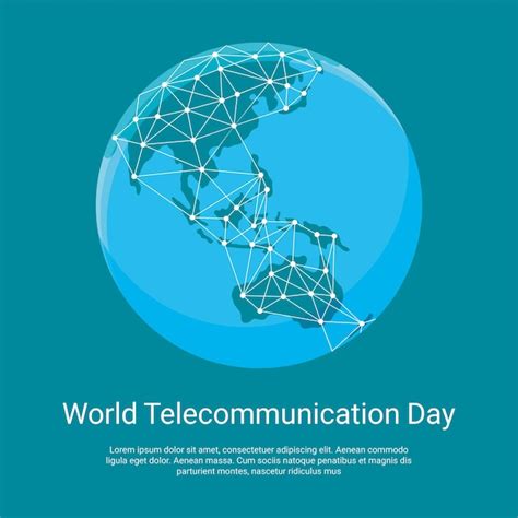 Plantilla De Fondo Del D A Mundial De Las Telecomunicaciones Vector