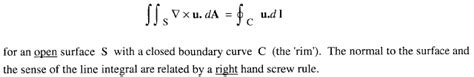 Vector Calculus Stokes Theorem For An Open Surface