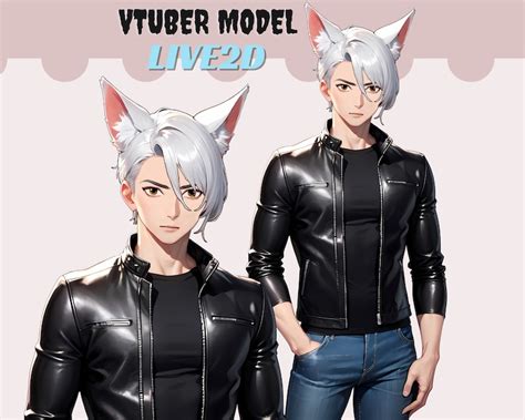 Male Vtuber Model Waist Up Live2d Rigged Vtube Studio Etsy UK