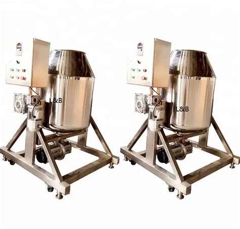 100kg 200kg Stainless Steel Drum Shape Mixing Machines 360 Degree