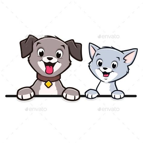 Cartoon dog cat animal frame border – Artofit