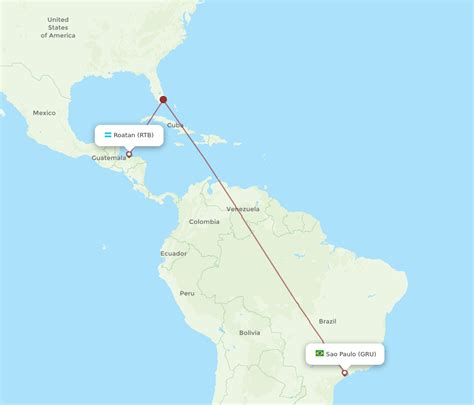 Flights From Sao Paulo To Roatan Gru To Rtb Flight Routes