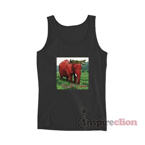 Arabic Strawberry Elephant Meme Tank Top - Inspireclion.com