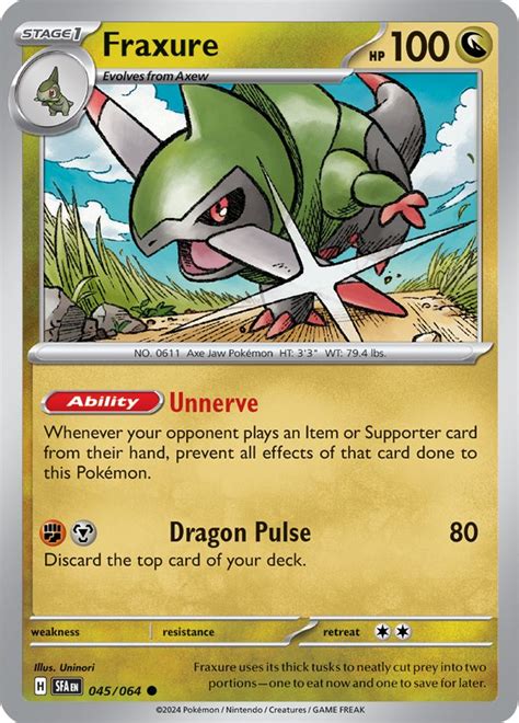 Serebii net Pokémon Card Database Shrouded Fable 45 Fraxure