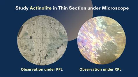 Actinolite Thin Section Study Under Microscope Optical Mineralogy