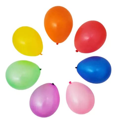 100 Globos Varios Colores Lisos Material De Latex Fiesta MercadoLibre