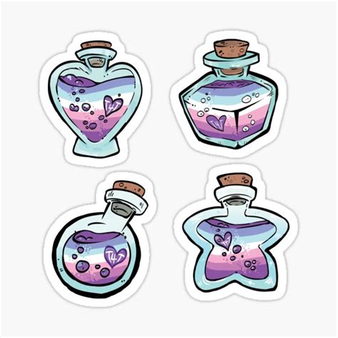 Potions Of Pride T4t Trans 4 Trans Sticker For Sale By Ovaettr