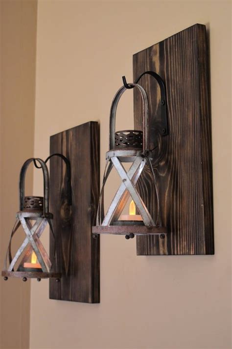 Rustic Farmhouse Candle Wall Sconces Great For Farmhouse And Rustic