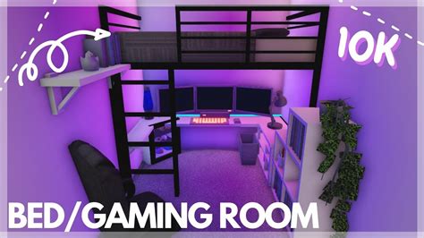 Loft Bed W Gaming Area Speed Build Roblox Bloxburg Youtube