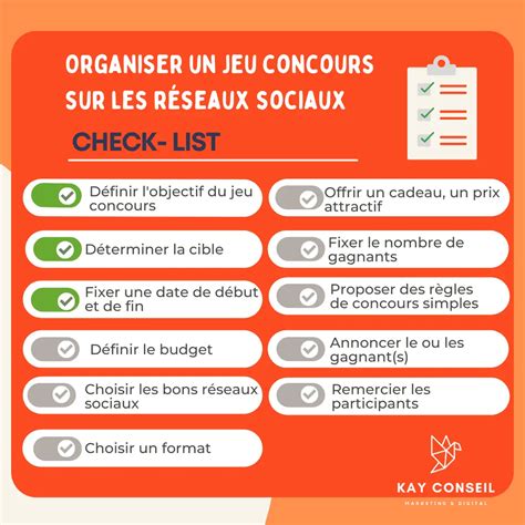 Organiser Un Jeu Concours Sur Les R Seaux Sociaux La Check List