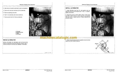 John Deere 9950 Cotton Picker Technical Manual TM1349 Machine Catalogic