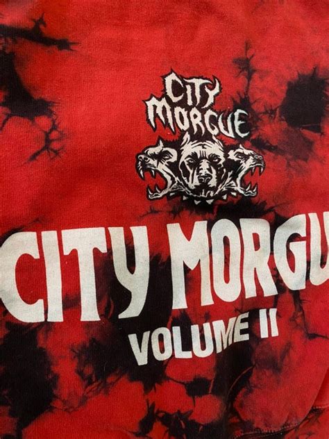 Vintage City Morgue Red Tie Dye Logo Hoodie As Good As Dead Grailed