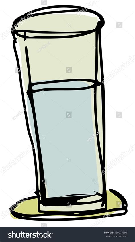 Vector Illustration Glass Water Stock Vector Royalty Free 159277694 Shutterstock