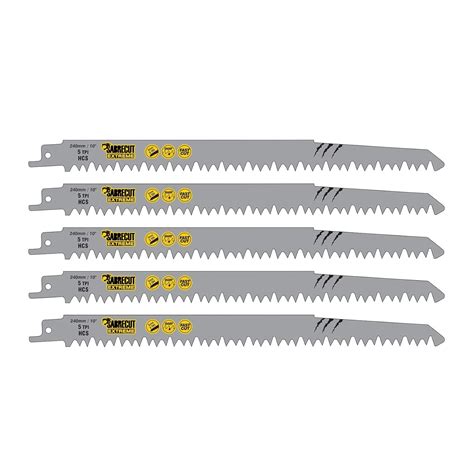 5 x SabreCut SCRS1531L 5 240 mm 5 TPI S1531L Lames de scie sabre à