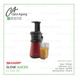 Promo Sharp Slow Juicer EJ C20Y RD Cicil 0 3x Kab Tangerang Sharp