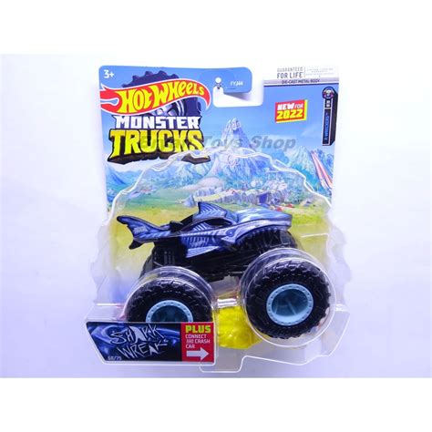 Hot Wheels Monster Trucks Shark Wreak Black Blue Shopee Malaysia