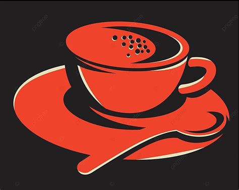 Coffee Cup Bubbles Spoon Retro Beverage Illustration Teaspoon Vector