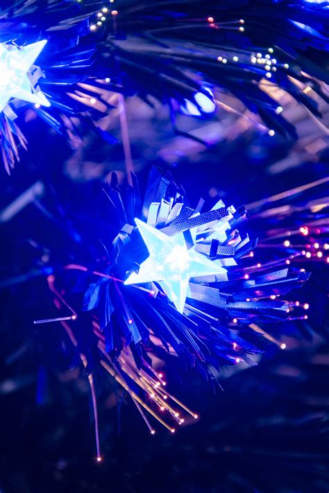 The Black Blue Star Fibre Optic Tree Christmas Tree World