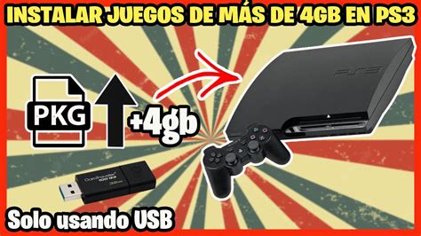 Así instala juegos de MÁS DE 4GB en tu PS3 con solo una USB YouTube