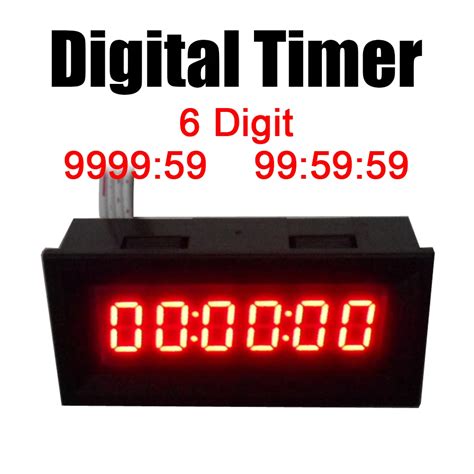 Digit Led Digital Timer Totalizer Hour Chronometer Industrial Meter