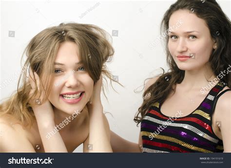 Two Beautiful Women One Brunette One Stock Photo 194191619 Shutterstock