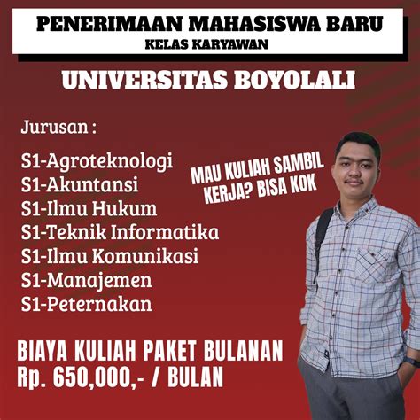 Informasi Kontak Pendaftaran Mahasiswa Baru Universitas Boyolali