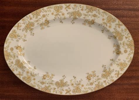 Persian Wood Japan Sango China 14 12 Platter Oval Chop Plate Tray