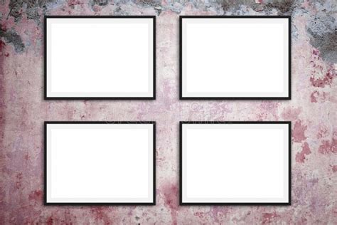 Four Frames On Wall Stock Image Image Of Portrait Wall 9862889