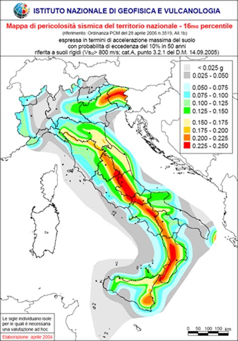 Mappa Di Pericolosita Sismica Del Territorio Nazionale Mo Percentile