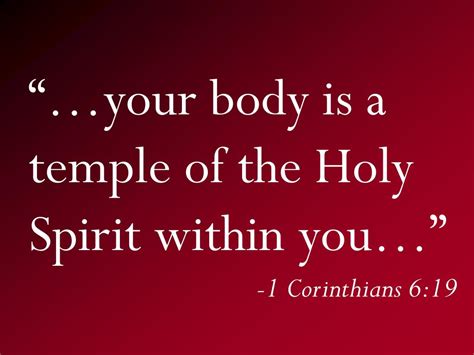 Ppt “your Body Is A Temple Of The Holy Spirit Within You” Powerpoint Presentation Id 5002824