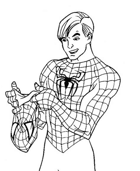 Desenho Homem Aranha sem Máscara Desenho para Colorir