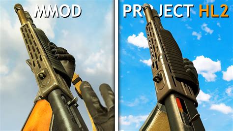 Half Life 2 Mmod Vs Project Hl2 Weapons Comparison Youtube