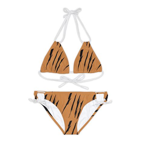 Effete Feline Claw Marks Scratch Strappy Bikini Set Aop Walmart