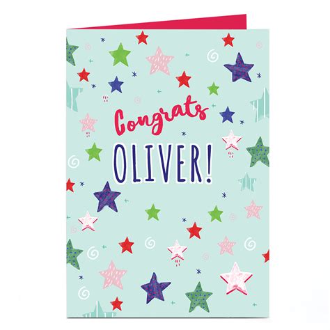 Buy Personalised Congratulations Card Starry For Gbp 179 Card Factory Uk