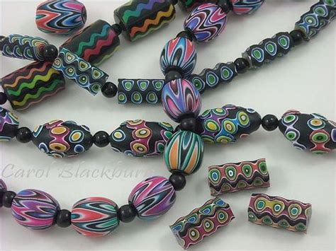 Ripple Beads Polymer Clay Beads Polymer Clay Necklace Polymer Clay