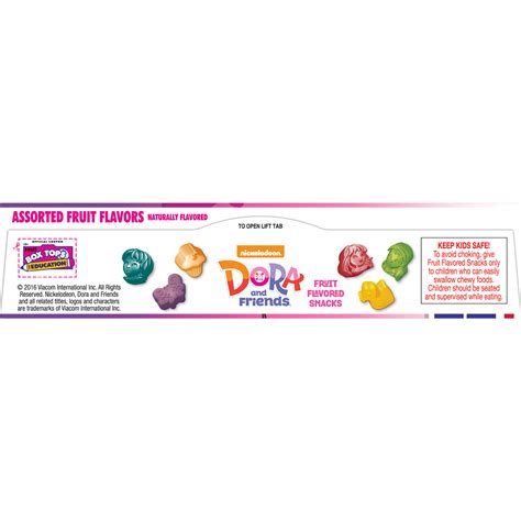 Dora And Friends Fruit Flavored Snacks Assorted Flavors 10 Ct 8 Oz