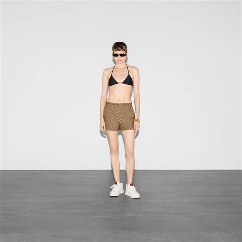 Sparkling Jersey Bikini Set In Black Gucci Us