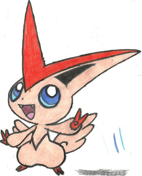 Victini Coloured By Coolman666 On Deviantart