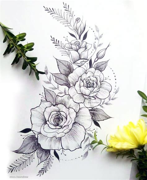 Bouquet De Rose Dessiner Image De Bouquet De Roses G G