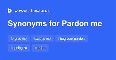 Pardon Me synonyms - 290 Words and Phrases for Pardon Me