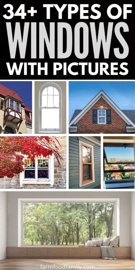 Different Types Of Windows Styles Frames With Pictures