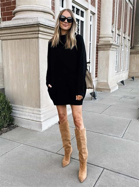 The Best Shoes To Wear With Sweater Dresses 20 Chic Outfits