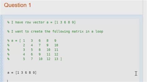 Making A Vector The Matlab Way Video Matlab