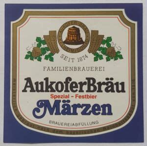 Drink Label Aukofer Br U M Rzen Brauerei J Aukofer Kg Germany