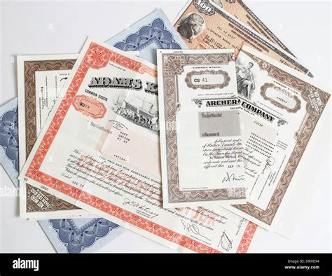 stock market share certificate  res stock photography  images alamy