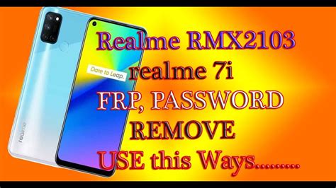 Realme I Rmx Remove Password Frp Unlock How To Restart Realme I