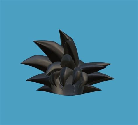 Goku Hair 3d Model 3d Printable Cgtrader